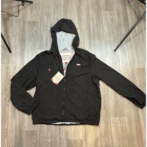 Hunter Baltico Black Hooded Lightweight Windbreaker Jacket Mens Size L‎ G